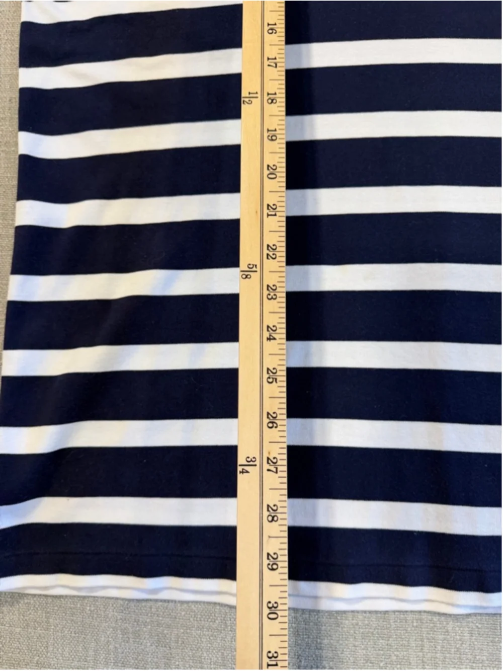Polo Ralph Lauren navy blue white striped short sleeve cotton polo XL
